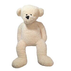 2005 Animal Adventure Cream Bear Plush BeanBag Stuffed Toy 18"